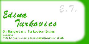 edina turkovics business card